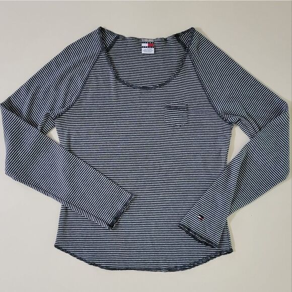Tommy Hilfiger Tops - Tommy Hilfiger Women's Navy Stripe Long Sleeve Top